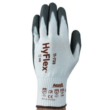 Ansell Lightweight Intercept Cut-Resistant Gloves, Size 8, White/Gray, 12 Pair, #163844