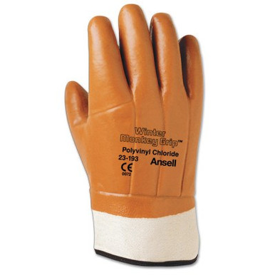Ansell Vinyl Gloves, 10, Orange, 12 Pair, #104725