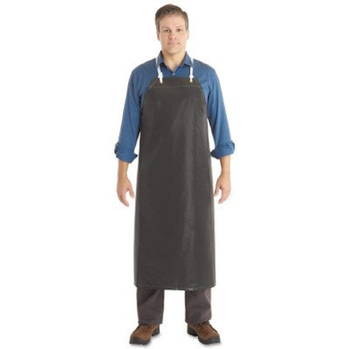 Ansell AlphaTec Neoprene Aprons, 45 in x 35 in, Nylon, Black, 12/CA, #56402