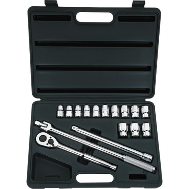 Stanley Products 1/2" Drive Metric Socket Set, 6 Point #85-956 (16 Piece)