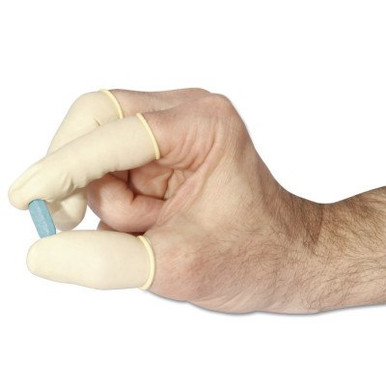 Honeywell Nitrile Anti-Static Finger Cots, 125LNR, Rolled, Medium, White, 5 GS/BG, #125LNRMH5