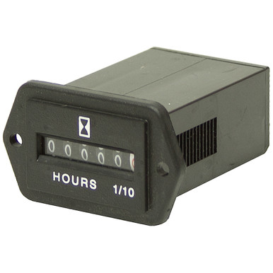 12 Volt DC Hour Meter Rectangular Translectric Inc SM10002