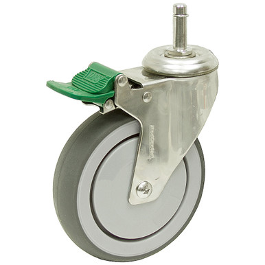 5x1-1/4 Medcaster Grip Ring Swivel Caster w/Lock