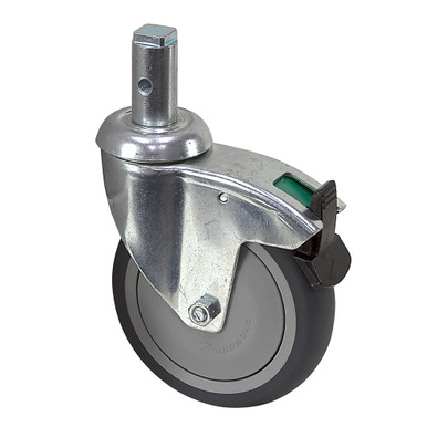 5" x 1-3/16" Rhombus Swivel Round Stem Caster 357R 35K125R Z522