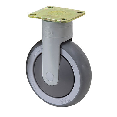 5" x 1.25" Tente Rigid Plate Caster w/ Threadguards