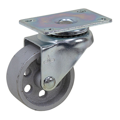 3" x 1-1/4" Swivel Plate Caster w/ Cast Iron Wheel WC5030-01-STL