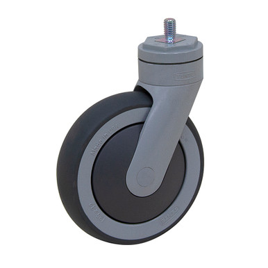 5" x 1-1/4" TENTE Threaded Stem Swivel Caster model 5320PJP125S70(M10X17)GY