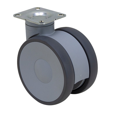 5 Dual Wheel Swivel Plate Caster TENTE model 5940UAP125P50RAL7001