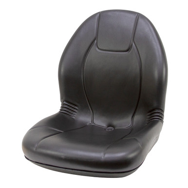 1490 Ultra-High Back Black Plastic Pan Seat Black Talon 149000BK