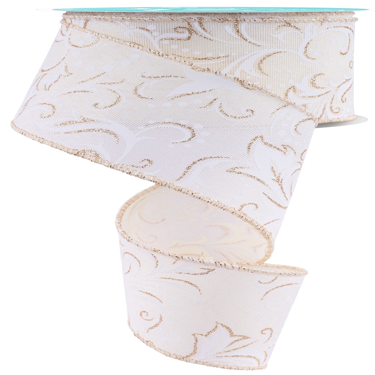 10 Yards of Leaf Filigree Ribbon with Wired Edges