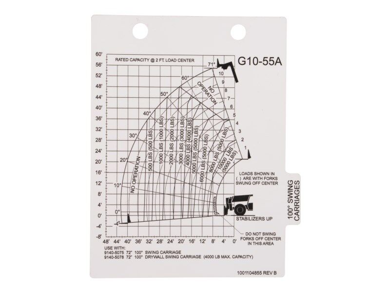 1001104855 Load, Chart - G10-55A | JLG