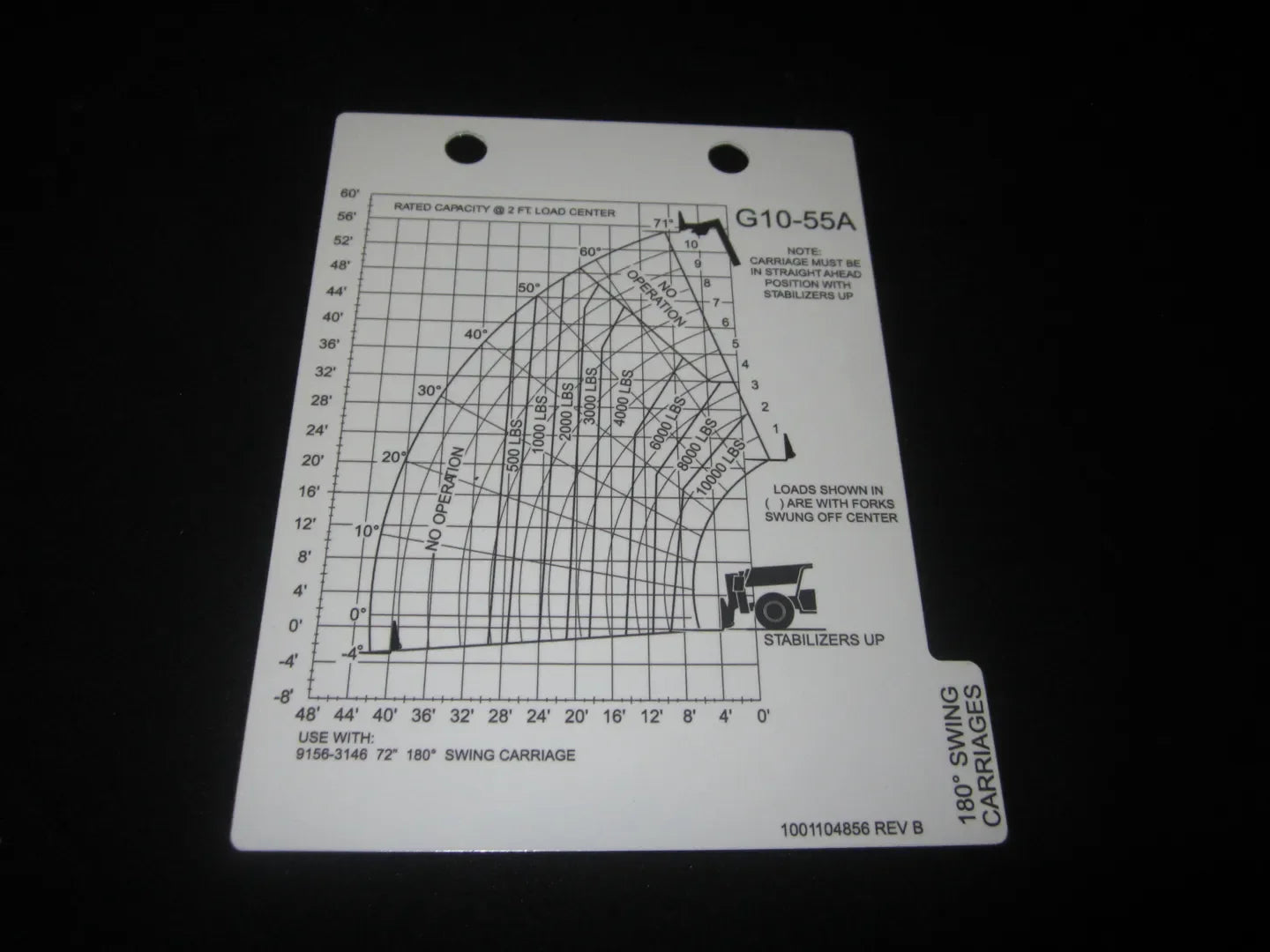 1001104856 Load, Chart - G10-55A | JLG