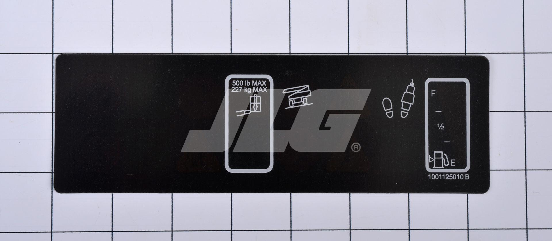 1001125010 Decal, Platform Display | JLG