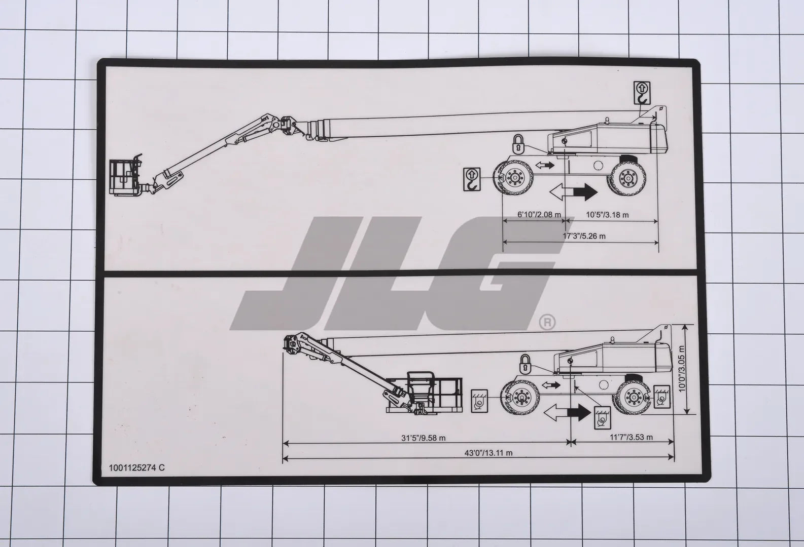 1001125274 Decal, Lift Diagram 1500SJ | JLG