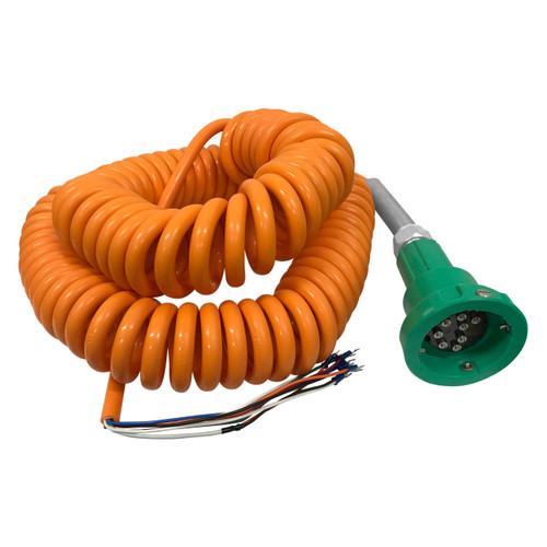 Civacon Green Thermistor Plug & Coiled Cord w/ 2 J Slot Pins & 8 Contact Pins for Scully Compatible System