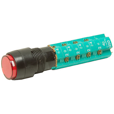 4 NO/4 NC Red Illuminated Pushbutton Switch