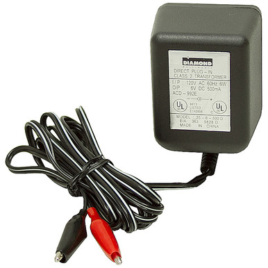 115 Volt AC:6 Volt DC Plug In Power Supply Diamond 35-6-500D