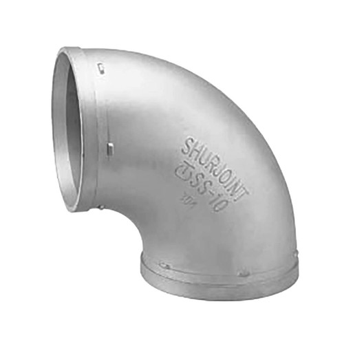 Shurjoint SS-10 Series Grooved 90° Elbow Fitting, 304 Stainless Steel