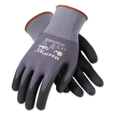 Protective Industrial Products, Inc. MaxiFlex Ultimate Gloves, X-Small, Black/Gray, 12 Pair, #34874XS