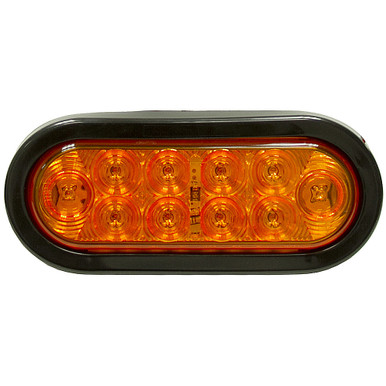 6-1/2" 10 LED Amber Turn/Parking Oval Light Buyers Products 5626210