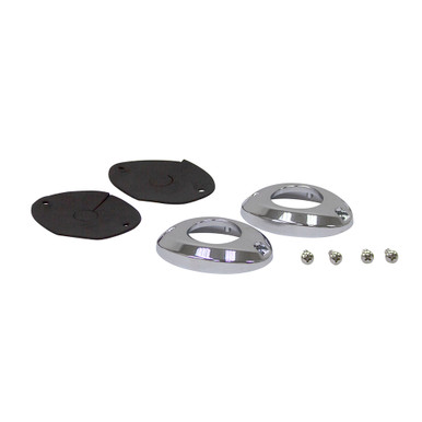 Chrome Bezel for LED Strobe Light Pair Buyers Products 8891200