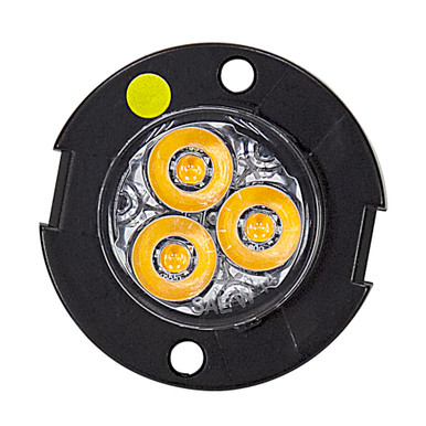 1" Dia. 3 LED Amber Surface/Recessed Strobe Light Buyers Products 8892400