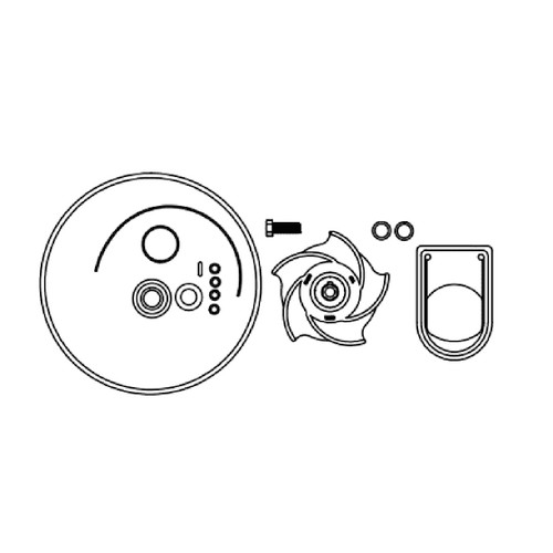 Banjo 12000ABN 2 in. Poly Pump Impeller Repair Kit-Nitrile Rubber