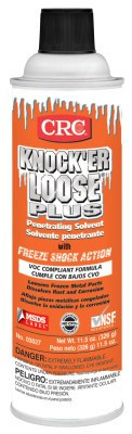 CRC Knock'er Loose Plus Penetrating Solvents, 11 1/2 oz Aerosol Can, 12/CA, #3027