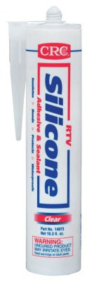 CRC RTV Silicone Adhesive/Sealants, 12 oz Cartridge, Clear, 12 CTG/CS