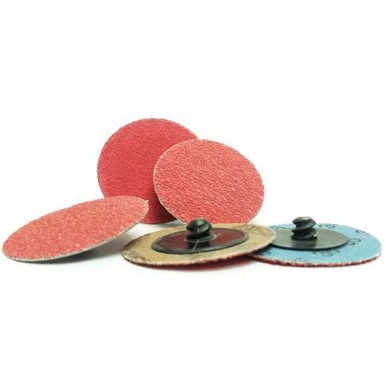 Ceramic Type S 1 1/2" 36 Metal Button Twist-On Quick Change Discs (100/Pkg.)