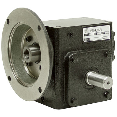 10:1 Right Angle Cast Iron Worm Gear Reducer 0.77 HP 56C Right Output Worldwide HDRF-133-10-R-56C