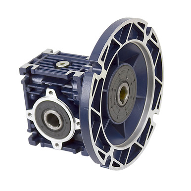 Aluminum Right Angle Worm Gear Reducer, 30 mm C.D., 25/1, 56C Input Flange, Hollow Bore Output Worldwide CALM30-25/1-56C