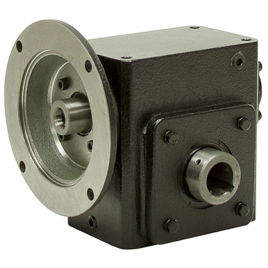 60:1 Right Angle Cast Iron Worm Gear Reducer 0.60 HP 56C Hollow Output Worldwide HDRF-206-60-H-56C