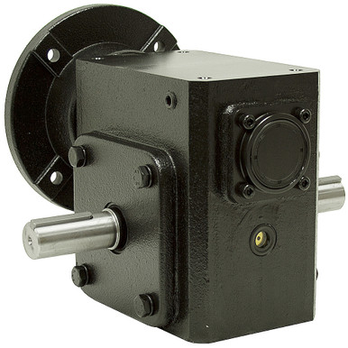 10:1 Right Angle Cast Iron Worm Gear Reducer 7.19 HP 184TC Dual Output Worldwide HDRF-325-10-DE-184TC