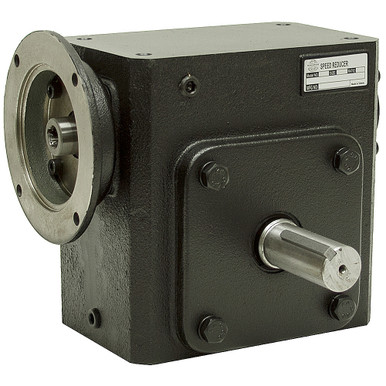 30:1 Right Angle Cast Iron Worm Gear Reducer 3.66 HP 145TC Right Output Worldwide HDRF-325-30-R-145TC