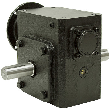 60:1 Right Angle Cast Iron Worm Gear Reducer 2.03 HP 56C Dual Output Worldwide HDRF-325-60/1-DE-56C