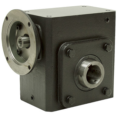 60:1 Right Angle Cast Iron Worm Gear Reducer 2.03 HP 145TC Hollow Output Worldwide HDRF-325-60-H-145TC