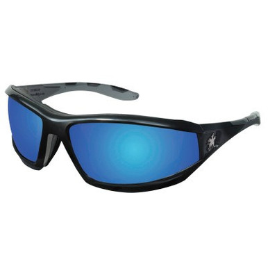 MCR Safety Reaper Protective Eyewear, Blue Diamond Mirror Lens, Duramass HC, 12/DZ, #RP218B