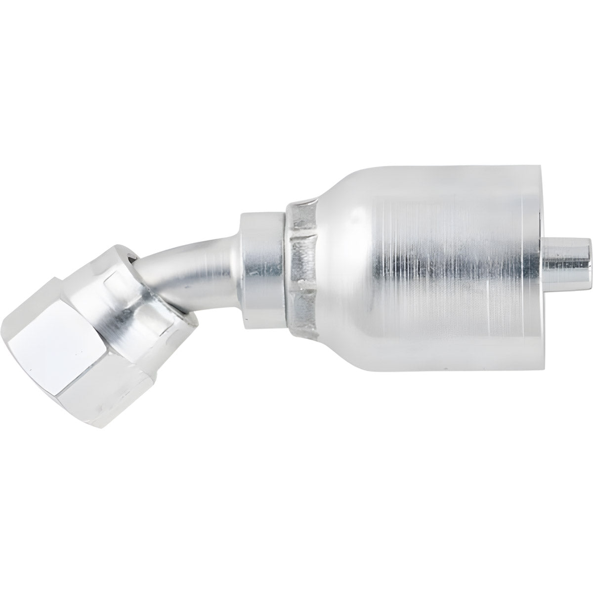 1/4 INCH HOSE X 7/16 JIC FEMALE ELBOW - 45 SWIVEL