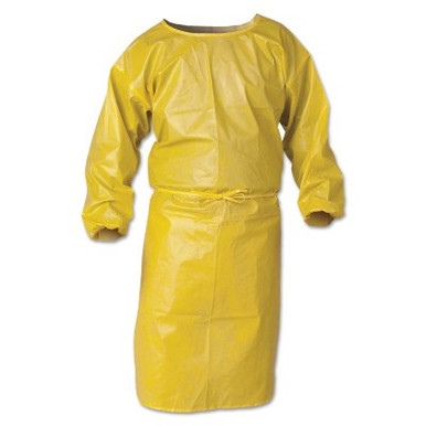 Kimberly-Clark Professional KleenGuard A70 Chemical Spray Protection Smocks, 44 in,Yellow, 25/CA, #9829