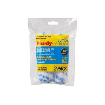 Genuine Purdy Colossus Jumbo Mini 4-1/2" x 1/2" Nap 2 Pack Roller Covers 140624033