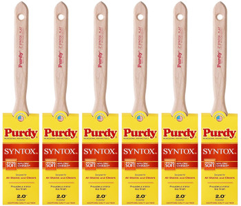 Genuine Purdy 6 Pack Syntox Flat 2" Paint Brushes 144402620-6PK