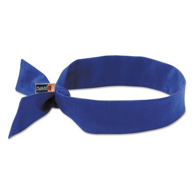Ergodyne Chill-Its 6700FR Evaporative Flame Resistent Cooling Bandanas, Solid Blue, 6/CA, #12607