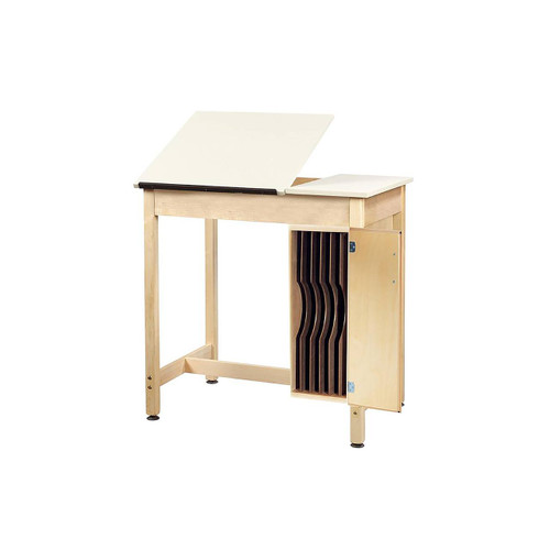 Diversified Spaces 2-Piece Adjustable Drawing Table w/Board Storage