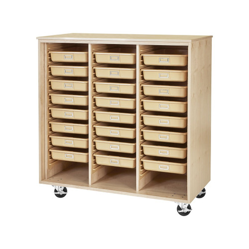 Diversified Spaces Mobile 24-Tote Tray Cabinet