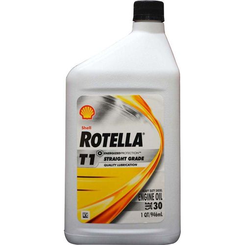 Shell Rotella T1 Straight Grade 30W Heavy-Duty Engine Oil Quart