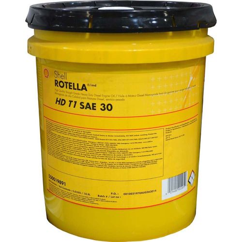 Shell Rotella T1 Straight Grade 30W Heavy-Duty Engine Oil 5 Gallons