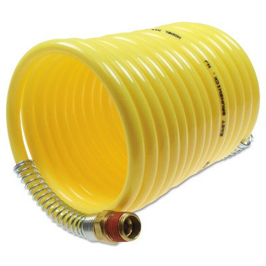 Coilhose Pneumatics Nylon Self-Storing Air Hoses, 1/4 in I.D., 12 ft, 2 Swivel Fittings, 1 EA