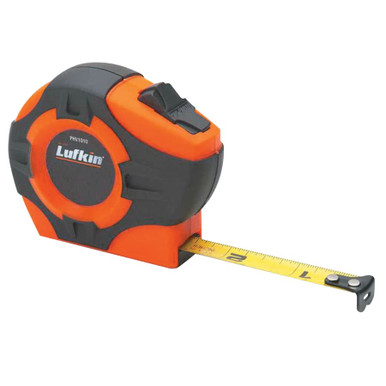 Lufkin P1000 Series Measuring Tape, 3/4 in x 16 ft, Metric/SAE, A13, Hi-Viz Orange/Yellow, 1/EA #PHV1035CMEN