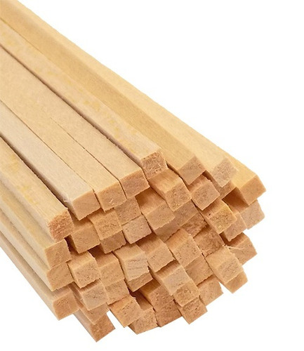 Bud Nosen Basswood Strips, 1/8" x 1/8" x 24", 50/pkg.